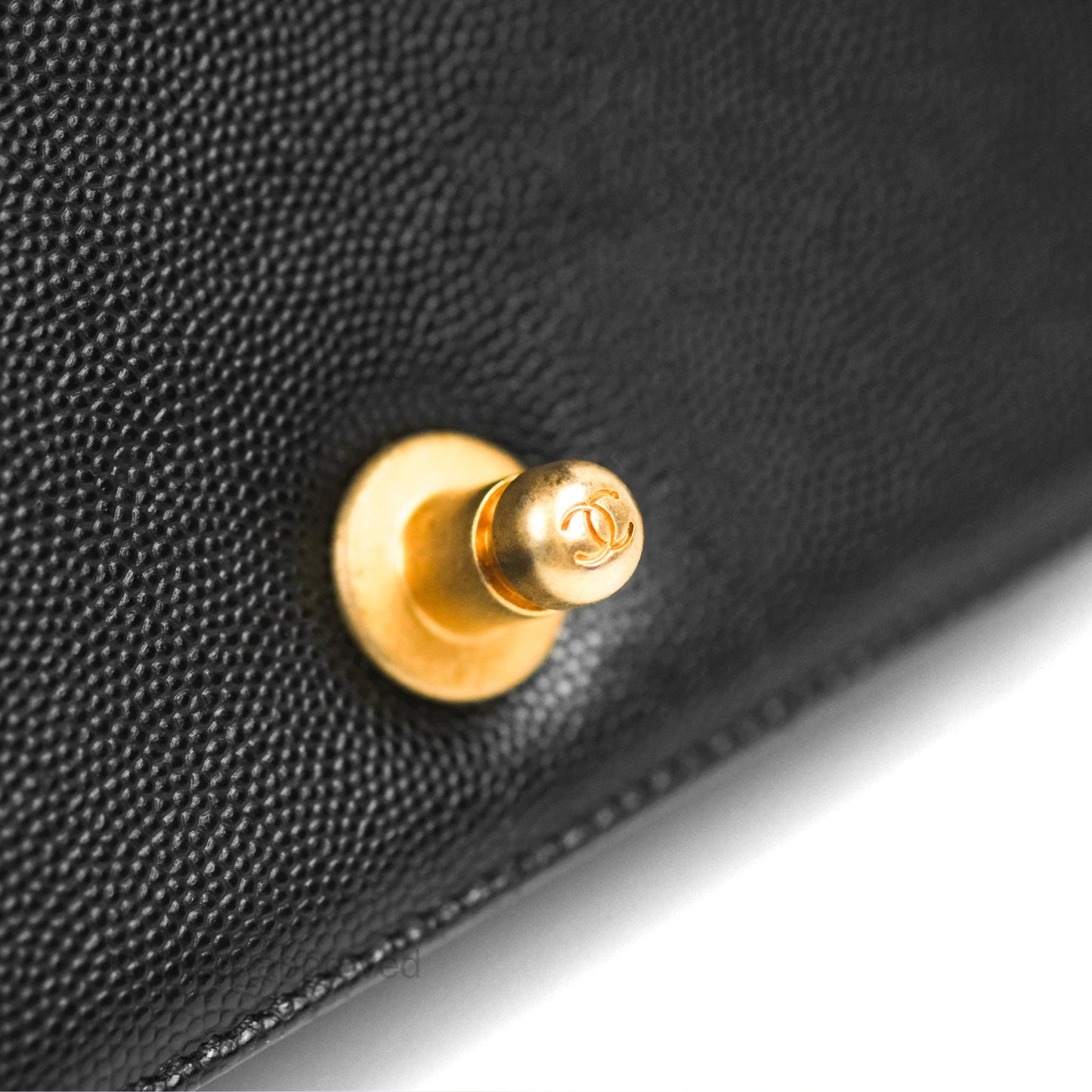 Chanel Quilted Medium Boy Black Caviar Aged Gold Hardware