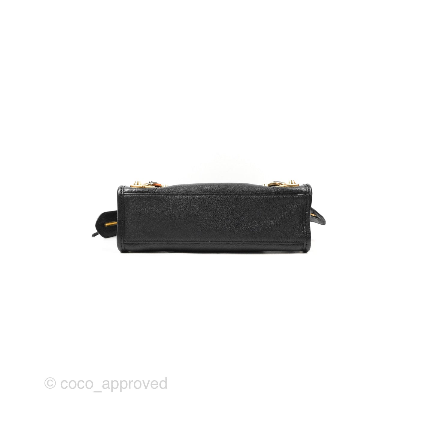 Balenciaga Classic Mini City Bag Black Grained Calfskin Gold Hardware