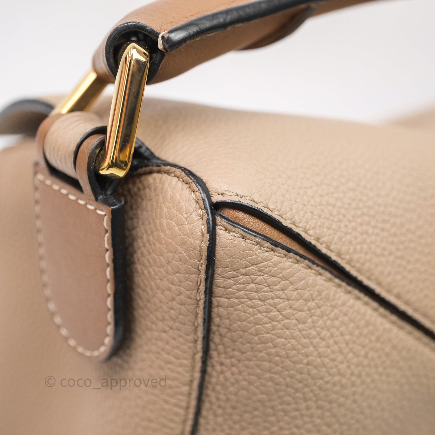 Loewe Medium Puzzle Bag Sand Mink Grained Calfskin