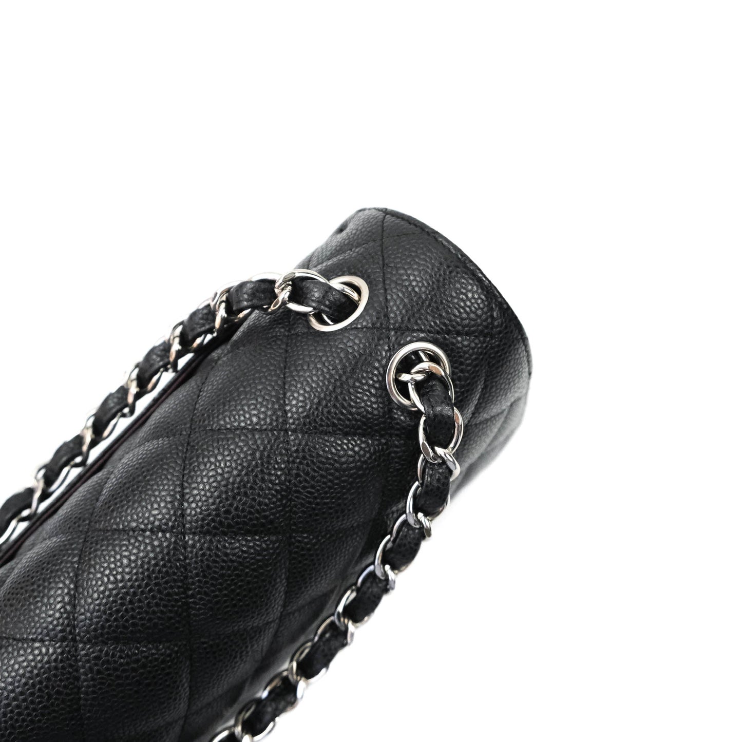 Chanel Jumbo Double Flap Black Caviar Silver Hardware⁣⁣