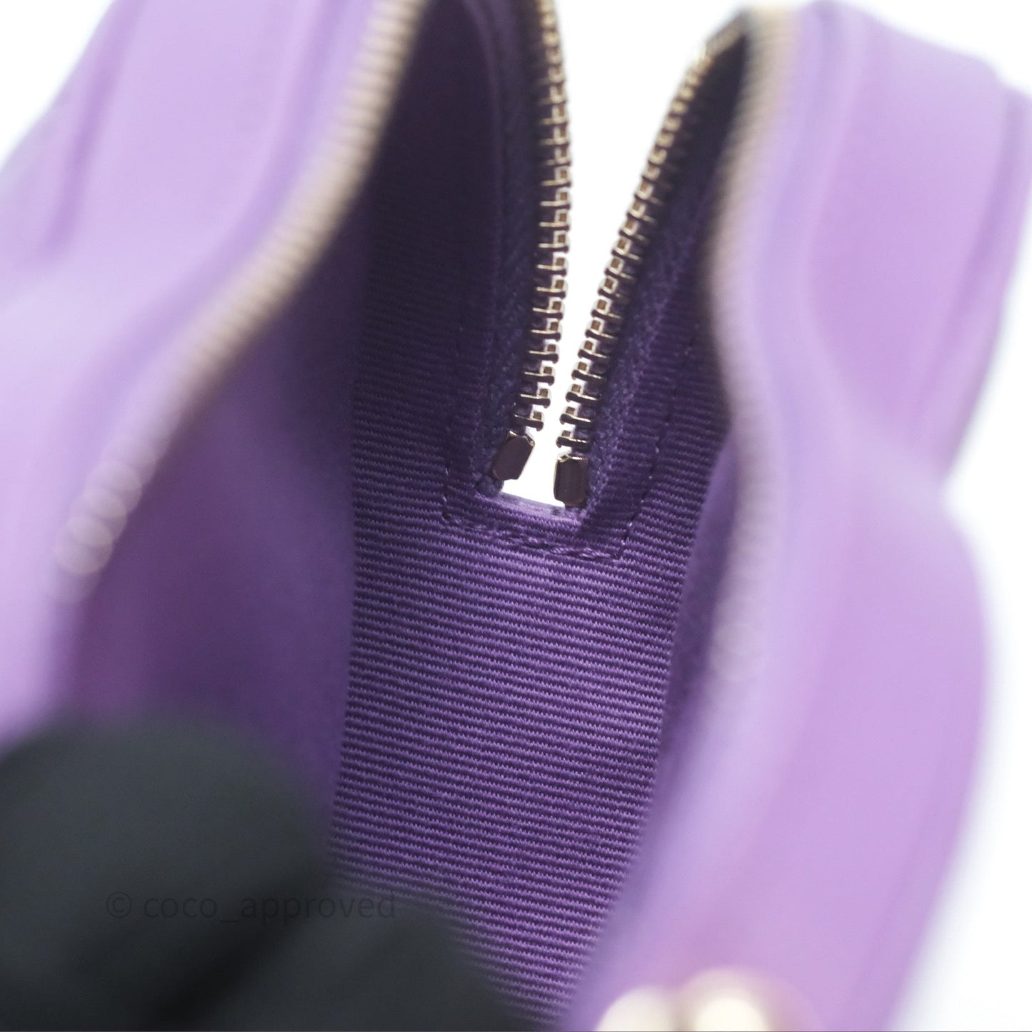 Chanel Small Heart Bag Purple Lambskin Gold Hardware 22S