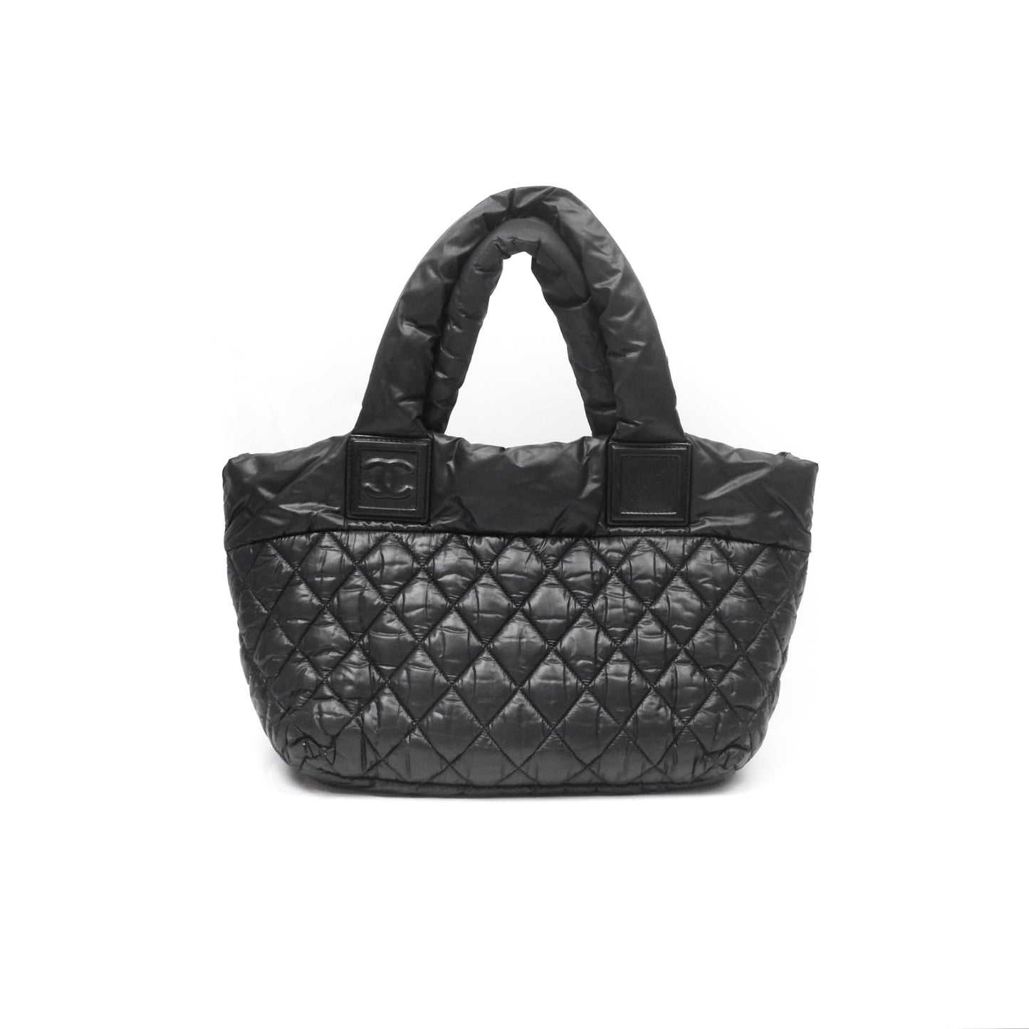 Chanel Coco Cocoon Tote Bag PM Black Nylon