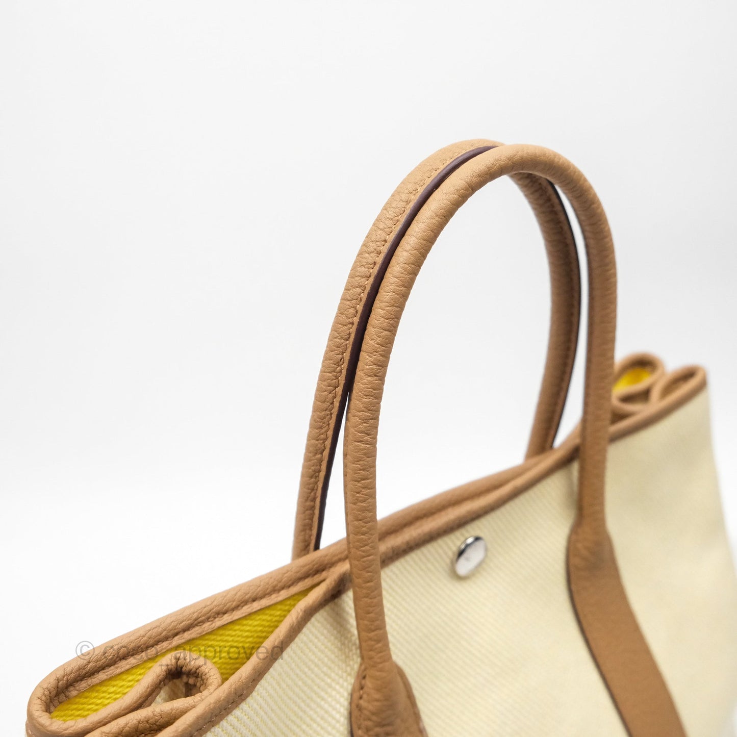 Hermès Garden Party 30 Canvas Ecru-Jaune Citron 9N/ Biscuit 48
