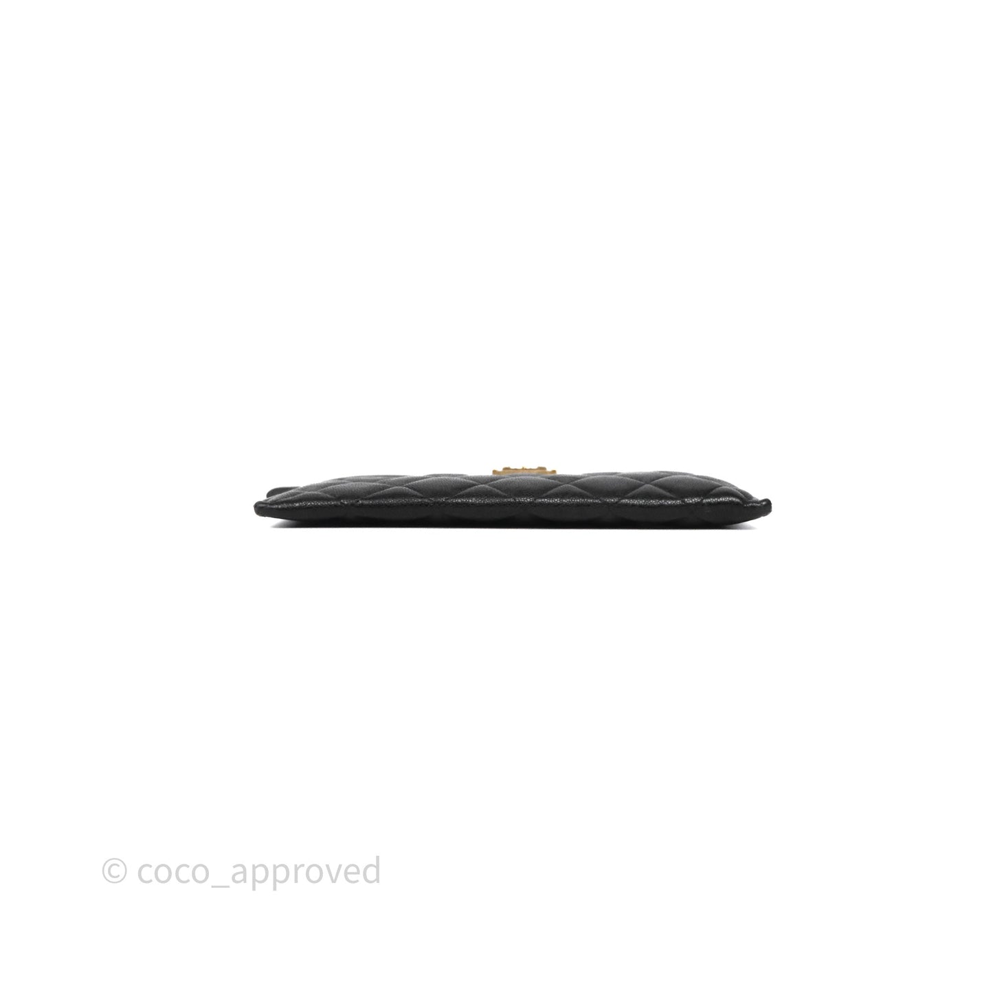 Chanel Boy Zip Long Wallet Black Caviar Gold Hardware