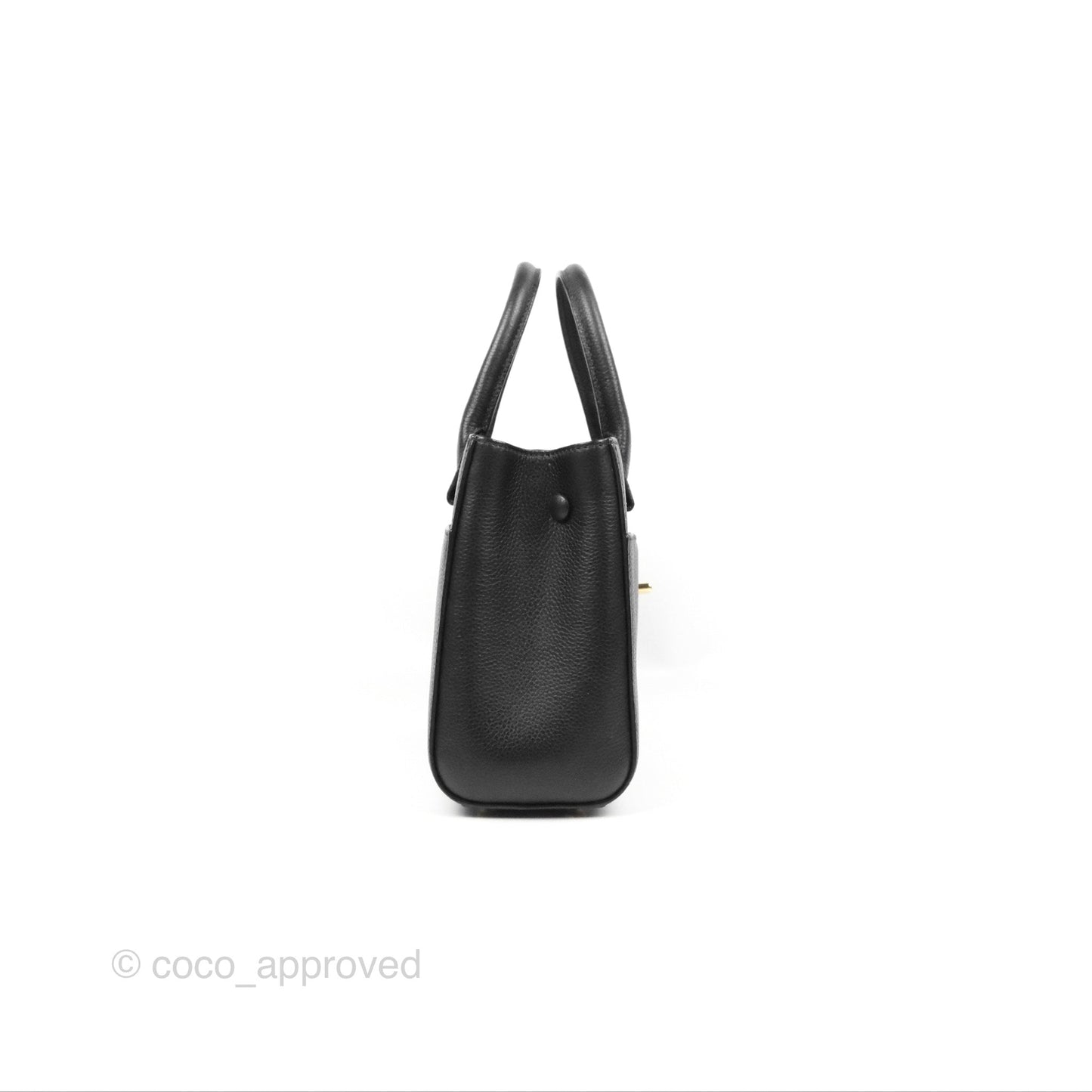 Chanel Mini Neo Executive Shopper Tote Black Grained Calfskin Gold Hardware