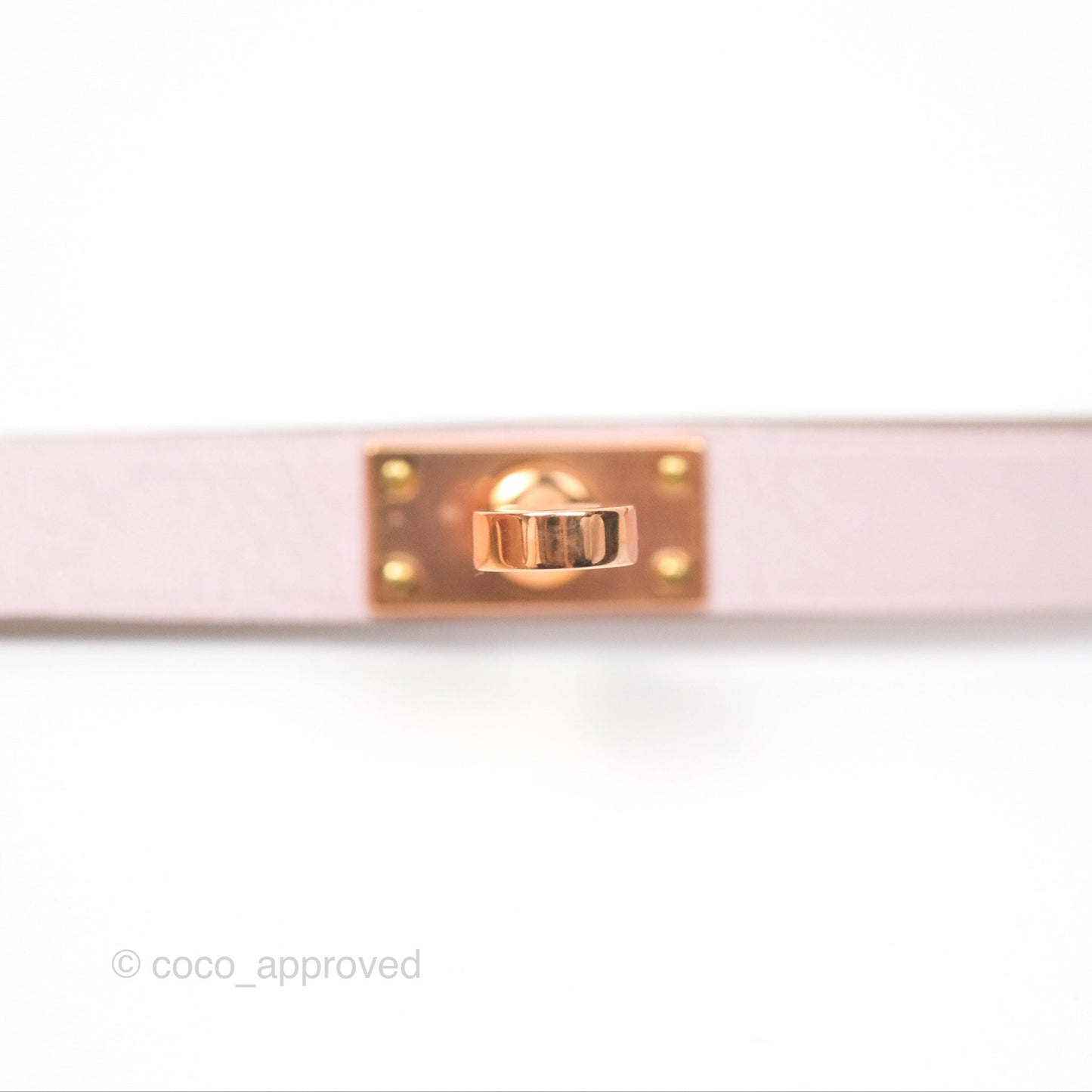 Hermès Kelly Double Tour Bracelet Rose Swift Gold Hardware