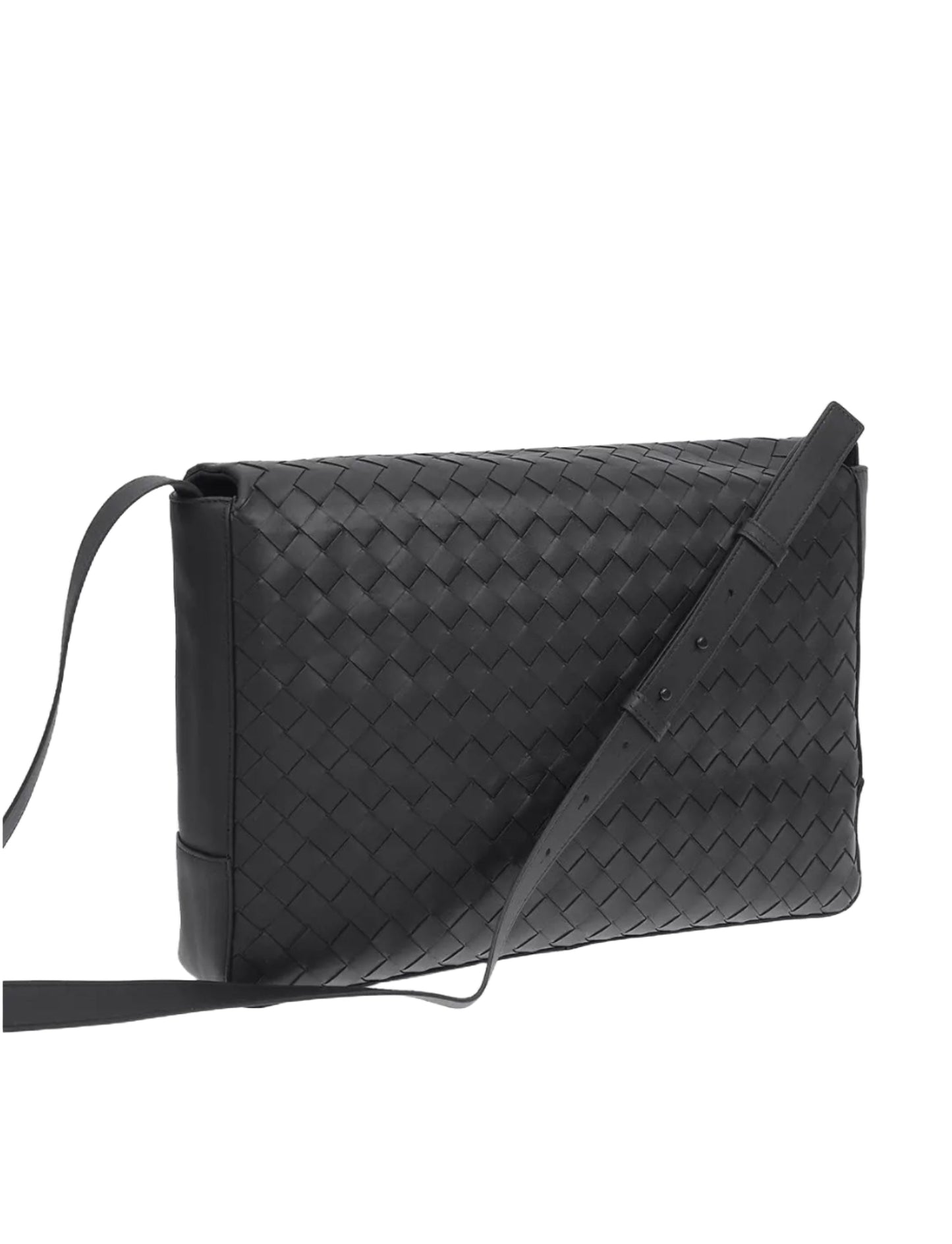 Luxury Bottega Veneta Braided Leather Messenger Bag