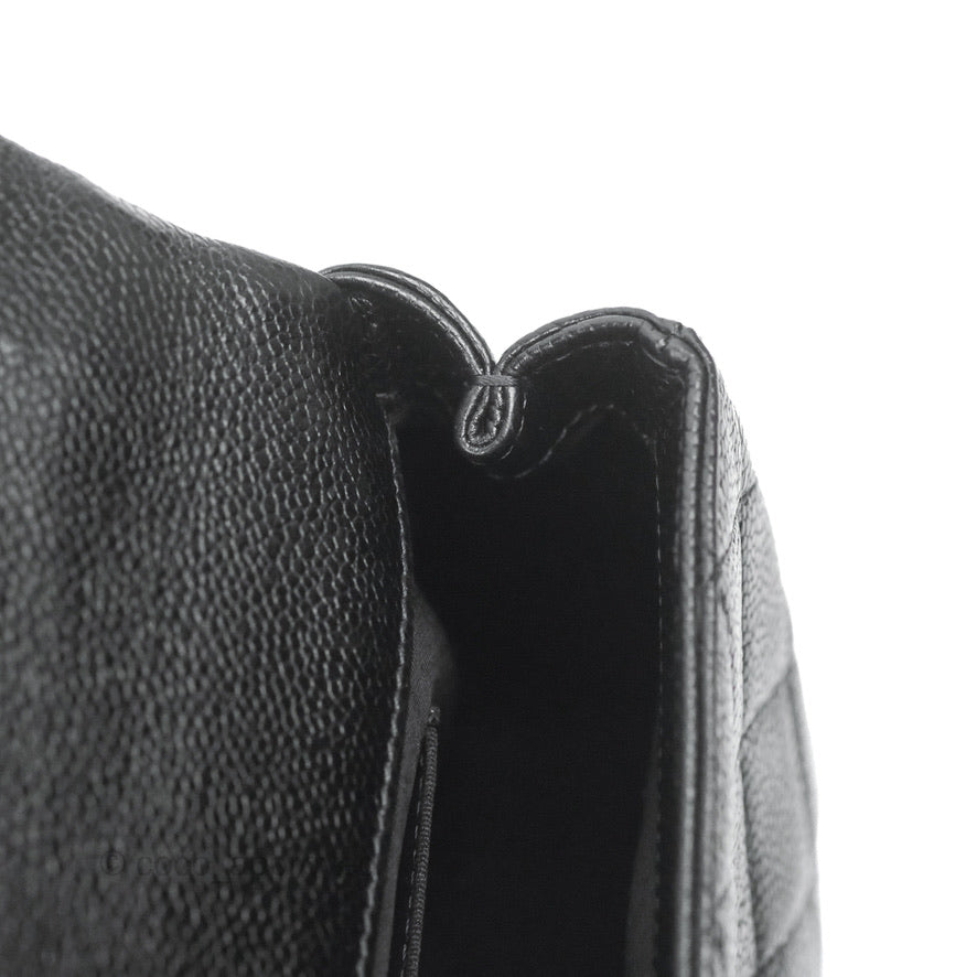 Chanel Quilted Mini Square Flap Bag So Black Caviar Incognito