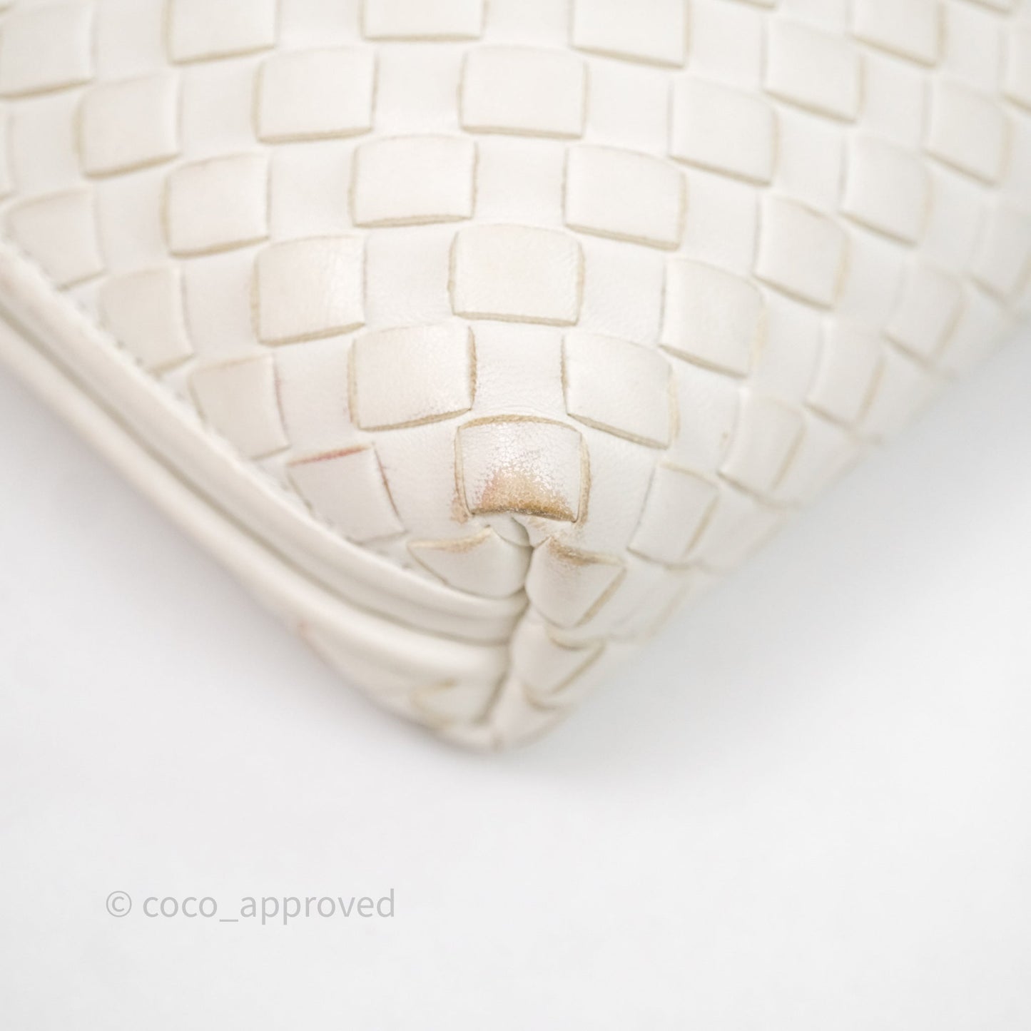 Bottega Veneta Nodini Crossbody Bag White Nappa Intrecciato