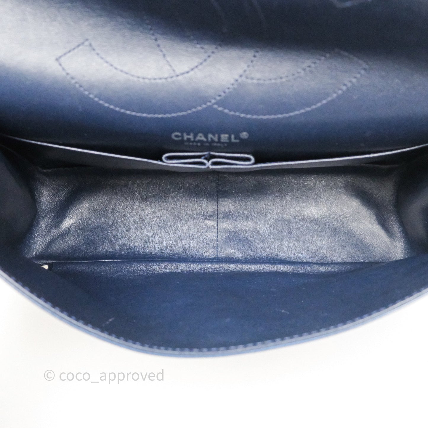 Chanel Reissue 227 Quilted Navy Lambskin Ruthenium Hardware