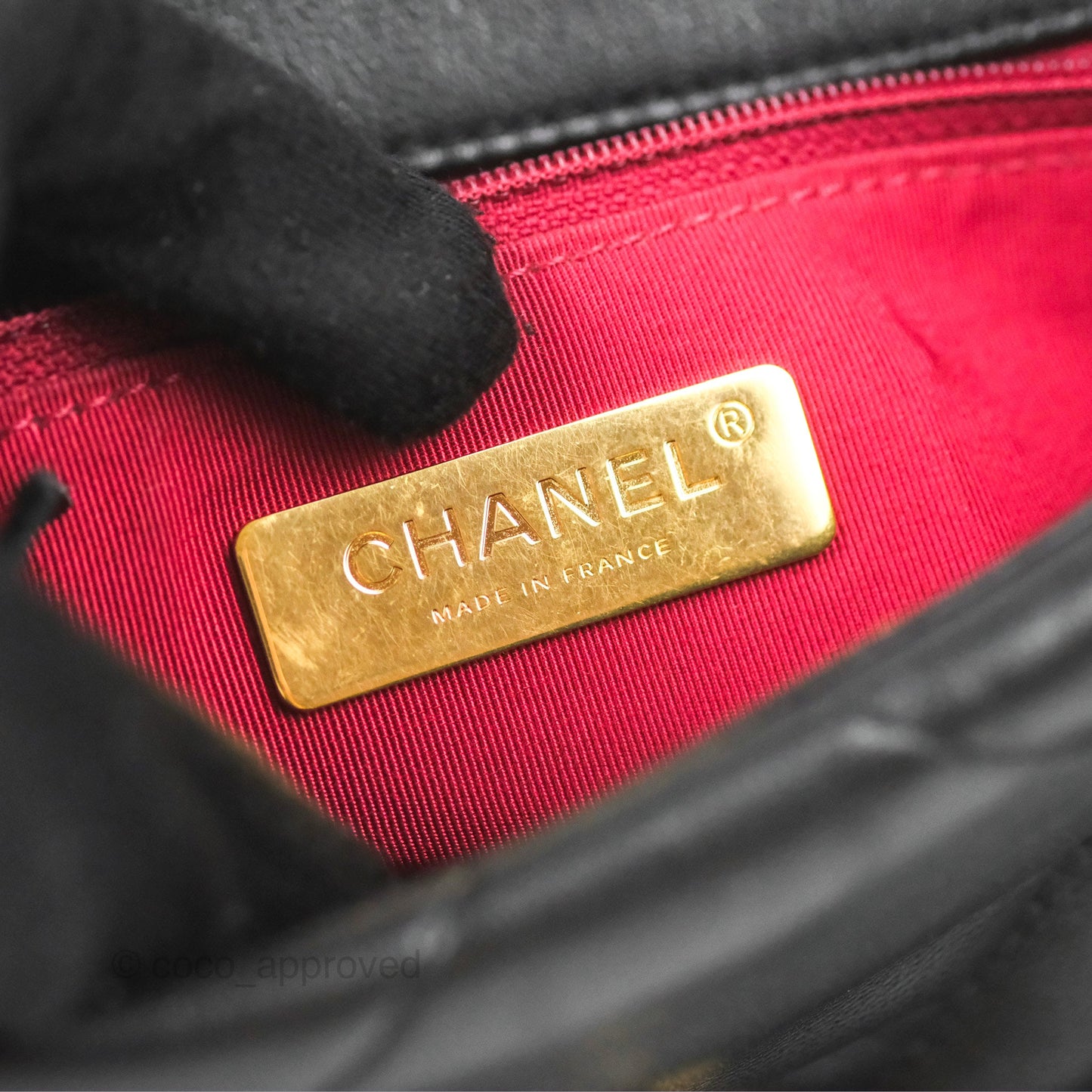 Chanel 19 Small Black Goatskin Mixed Hardware