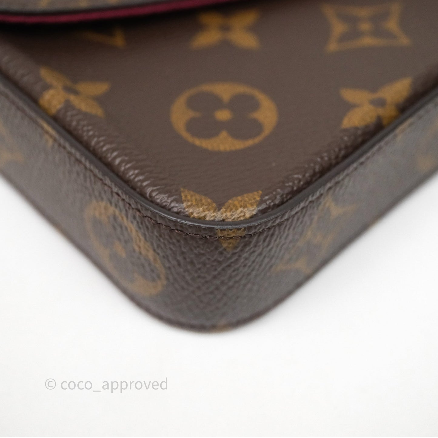 Louis Vuitton Félicie Pochette Clutch Monogram Canvas Gold Hardware
