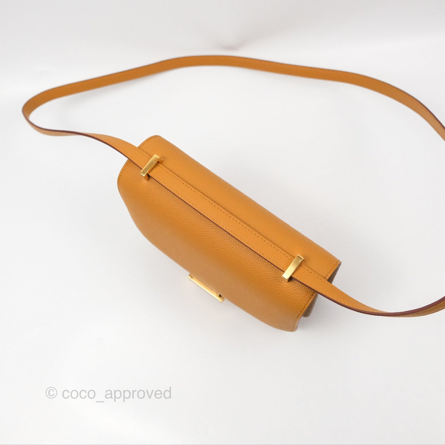Hermès Constance Mini 18cm Mirror Sesame 2S Epsom Gold Hardware