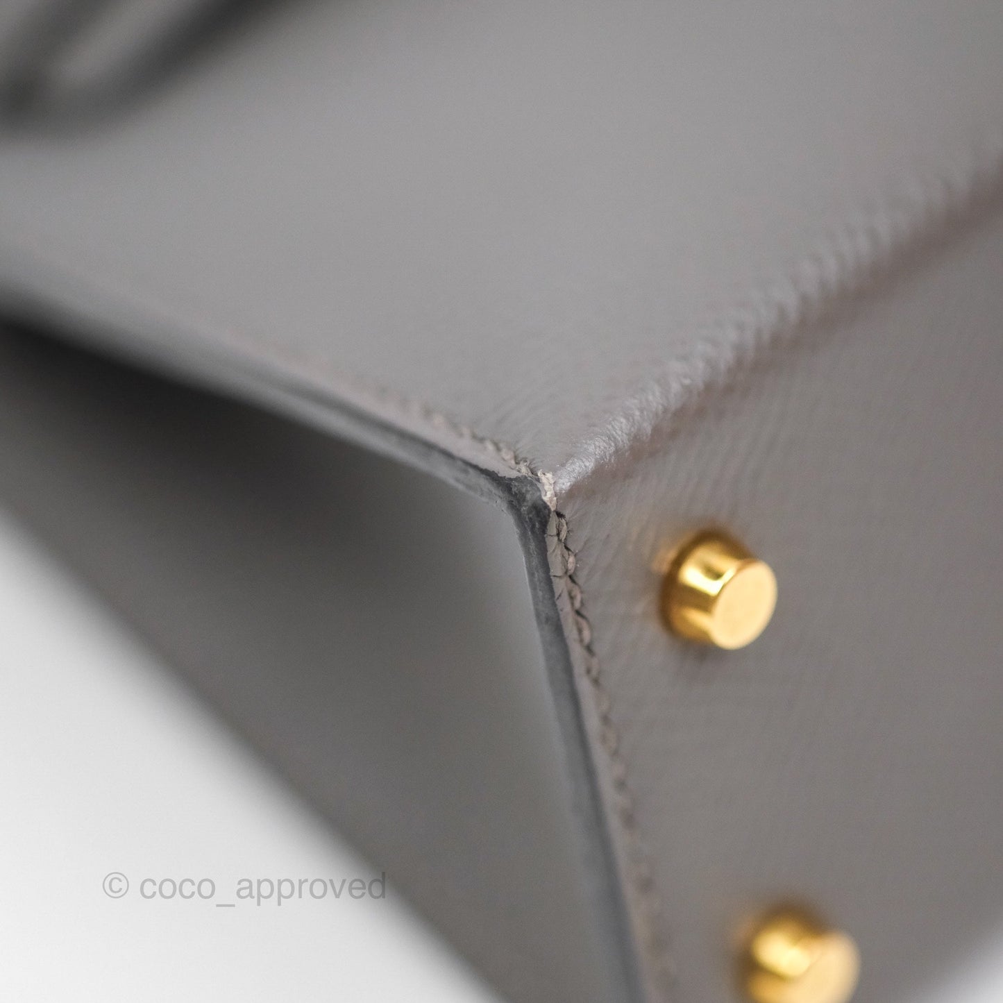Hermès Mini Kelly II Gris Meyer 0L Epsom Gold Hardware