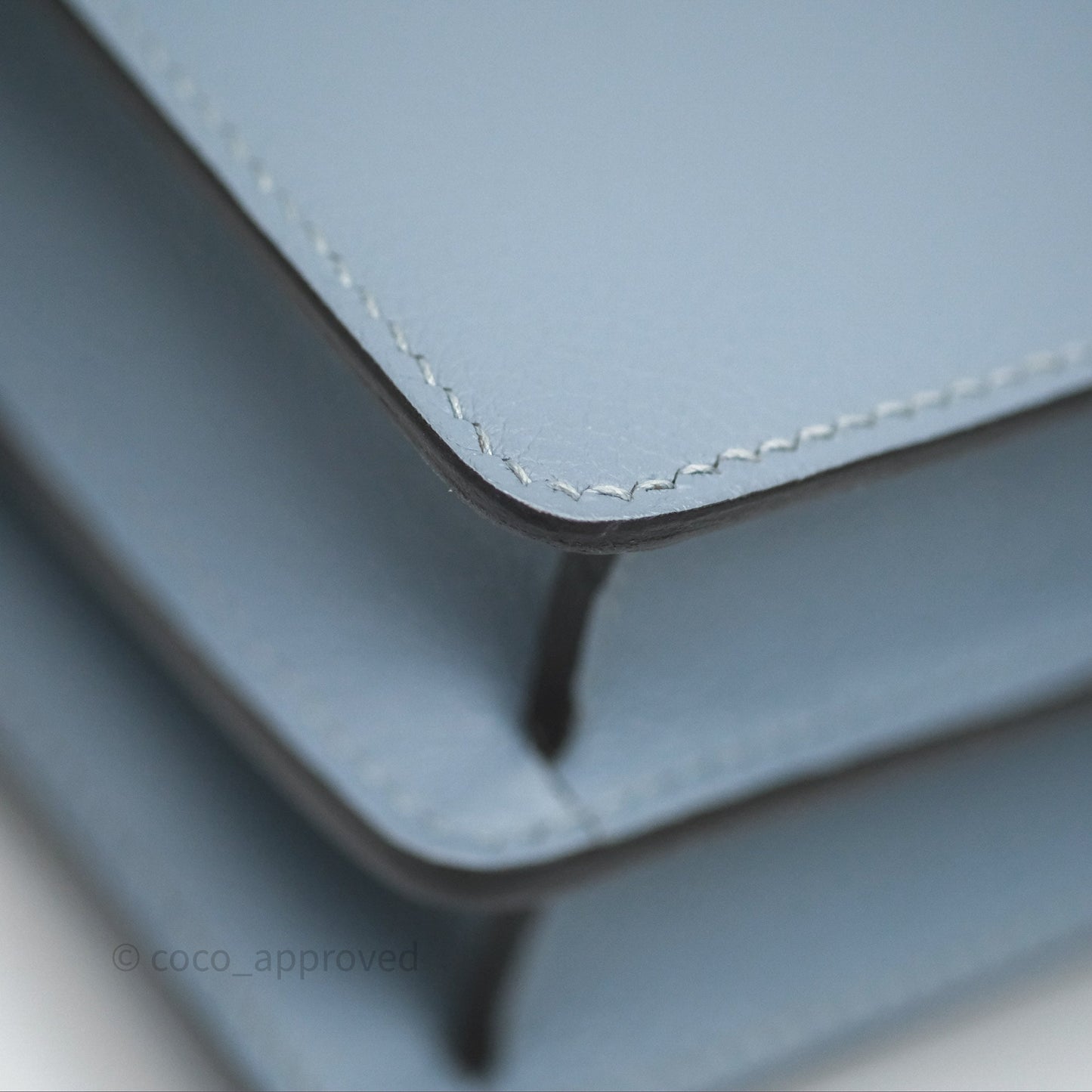 Hermès Roulis Mini 18 Bleu Lin J7 Evercolour Gold Hardware