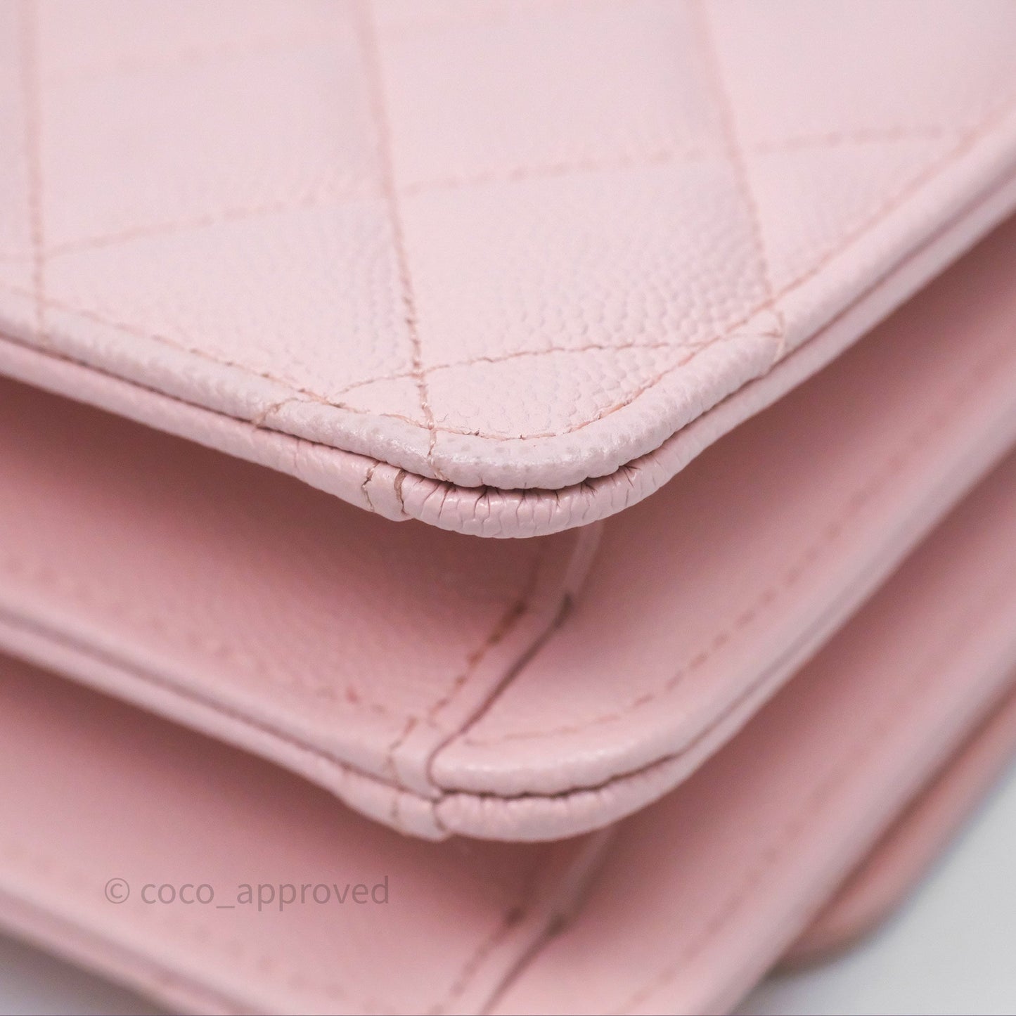 Chanel Clutch with Chain Caviar Pink Gold Hardware