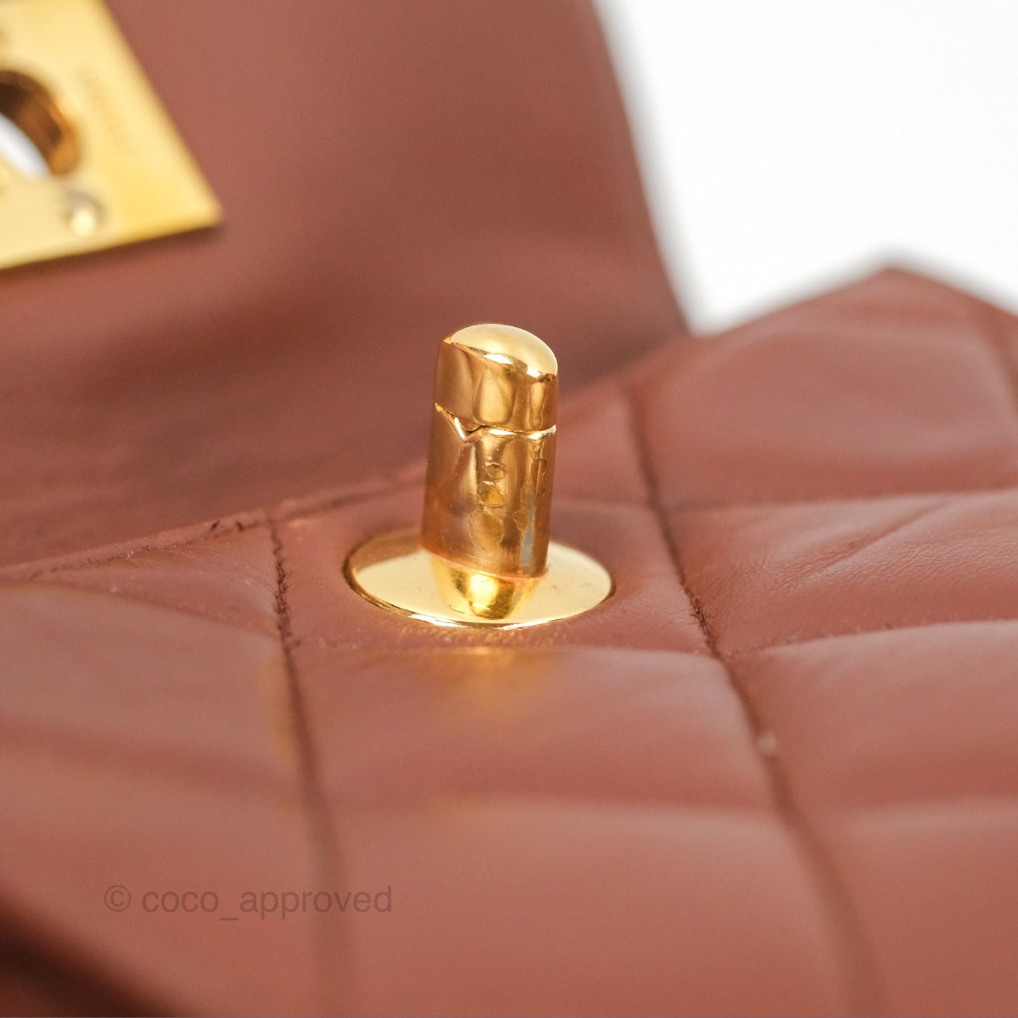 Chanel Vintage CC Duma Backpack Brown Lambskin 24K Gold Hardware