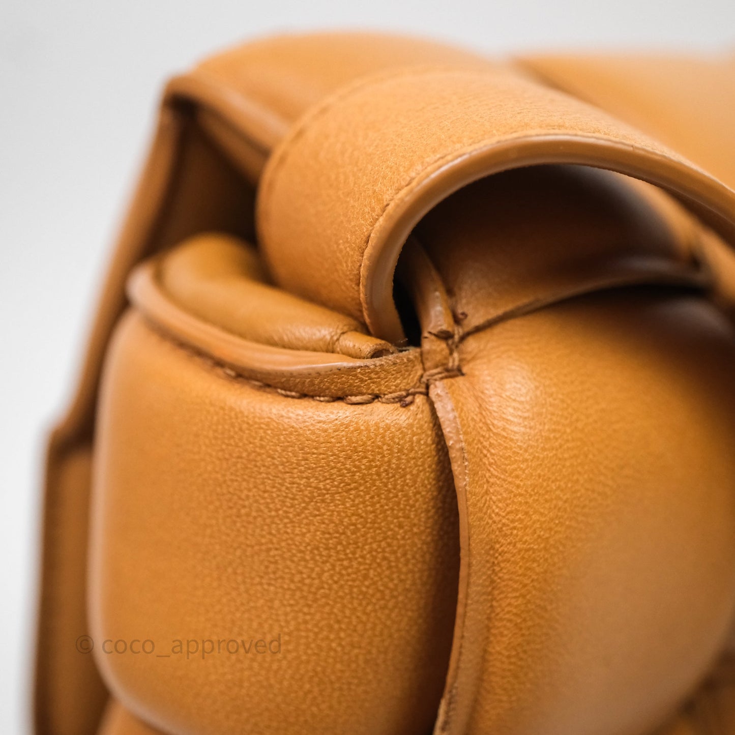 Bottega Veneta Padded Cassette Camel Lambskin