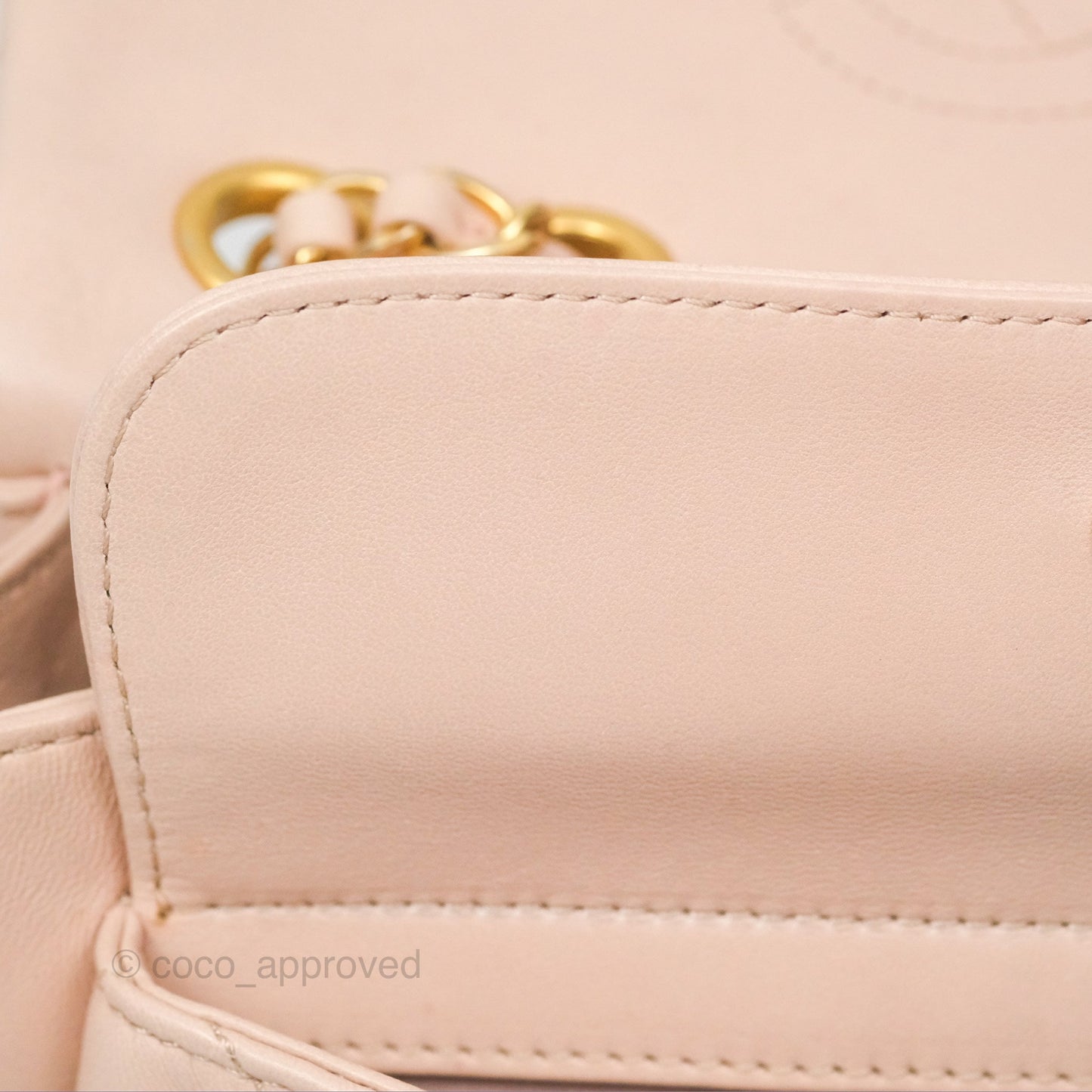 Chanel Flap Bag Pink Aged Gold Hardware