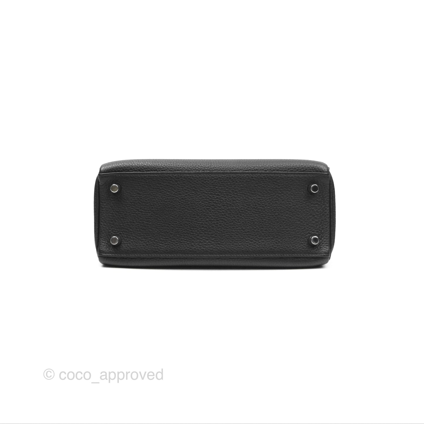 Hermès Retourne Kelly 25 Black Togo Palladium Hardware