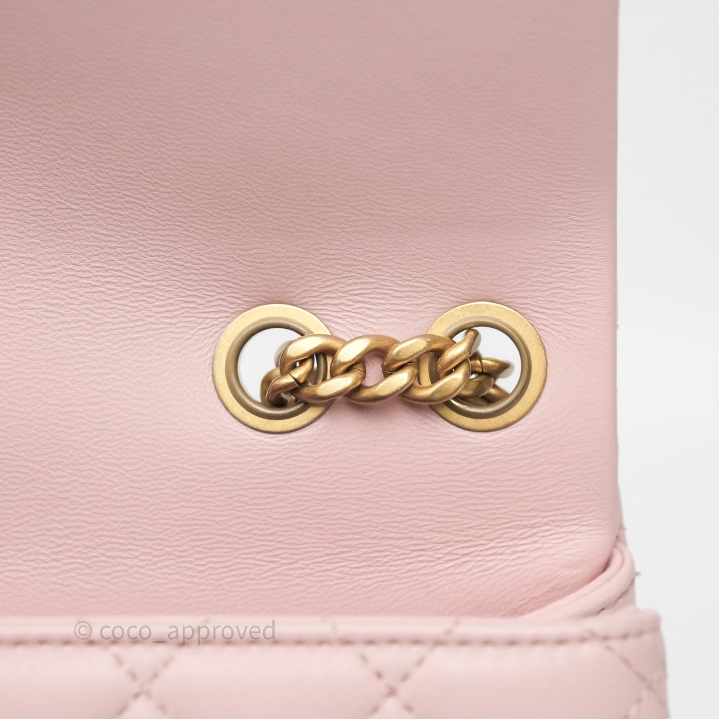 Chanel Quilted Mini Square Flap with Camellia Adjustable Chain Pink Clair Lambskin