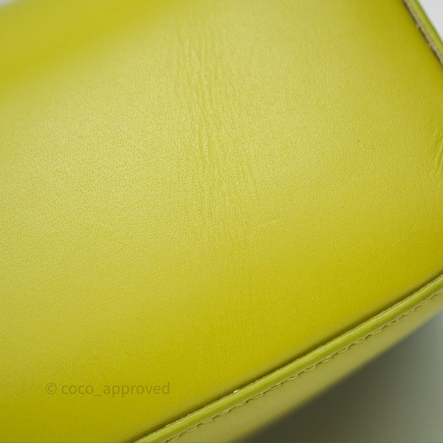 Loewe Mini Puzzle Edge Bag in Lime Smooth Calfskin