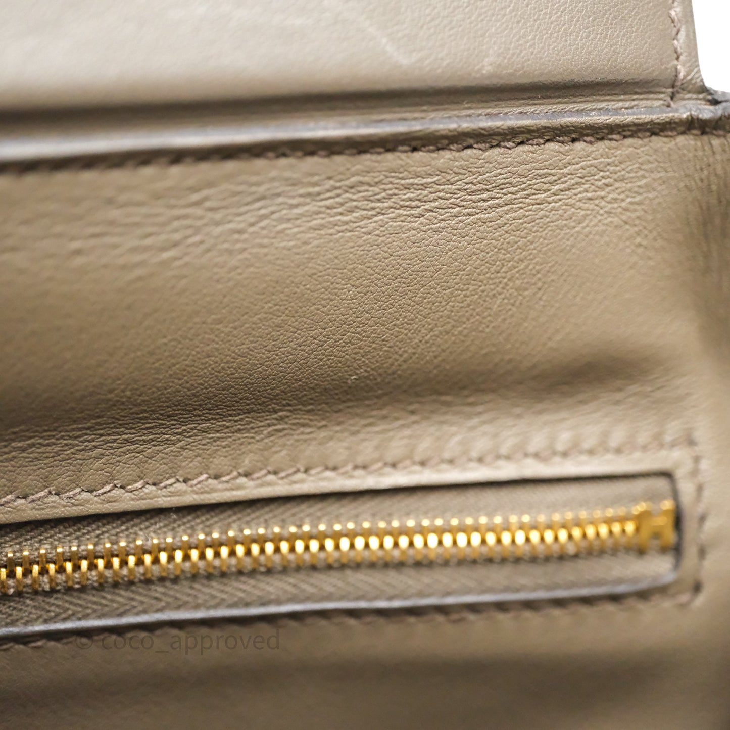 Hermès 24/24 21 Mini Gris Etain 8F Evercolor/ Swift Gold Hardware