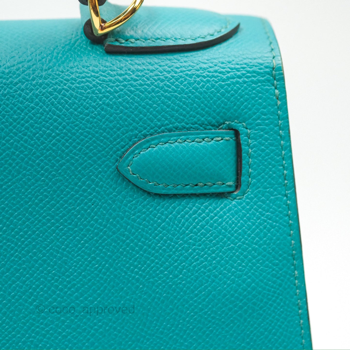 Hermès Sellier Kelly 28 Bleu Paon Epsom Gold Hardware