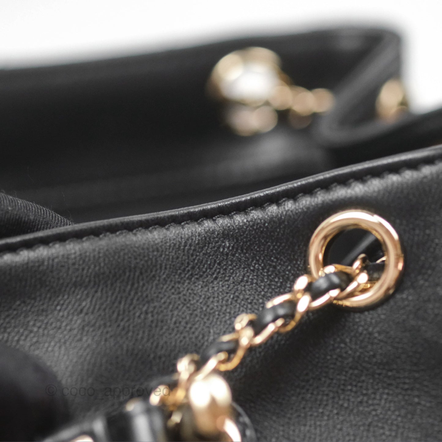 Chanel Quilted Small Duma Drawstring Backpack Black Lambskin