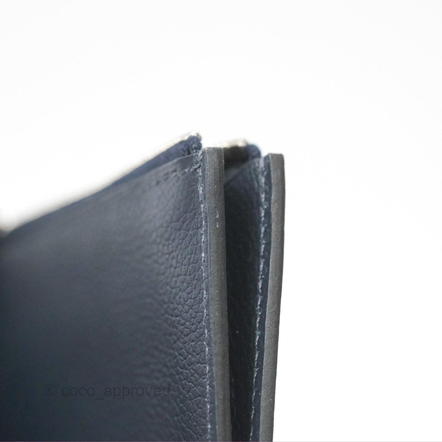 Hermès Constance Slim Wallet Bleu Nuit 2Z Evercolor Palladium Hardware