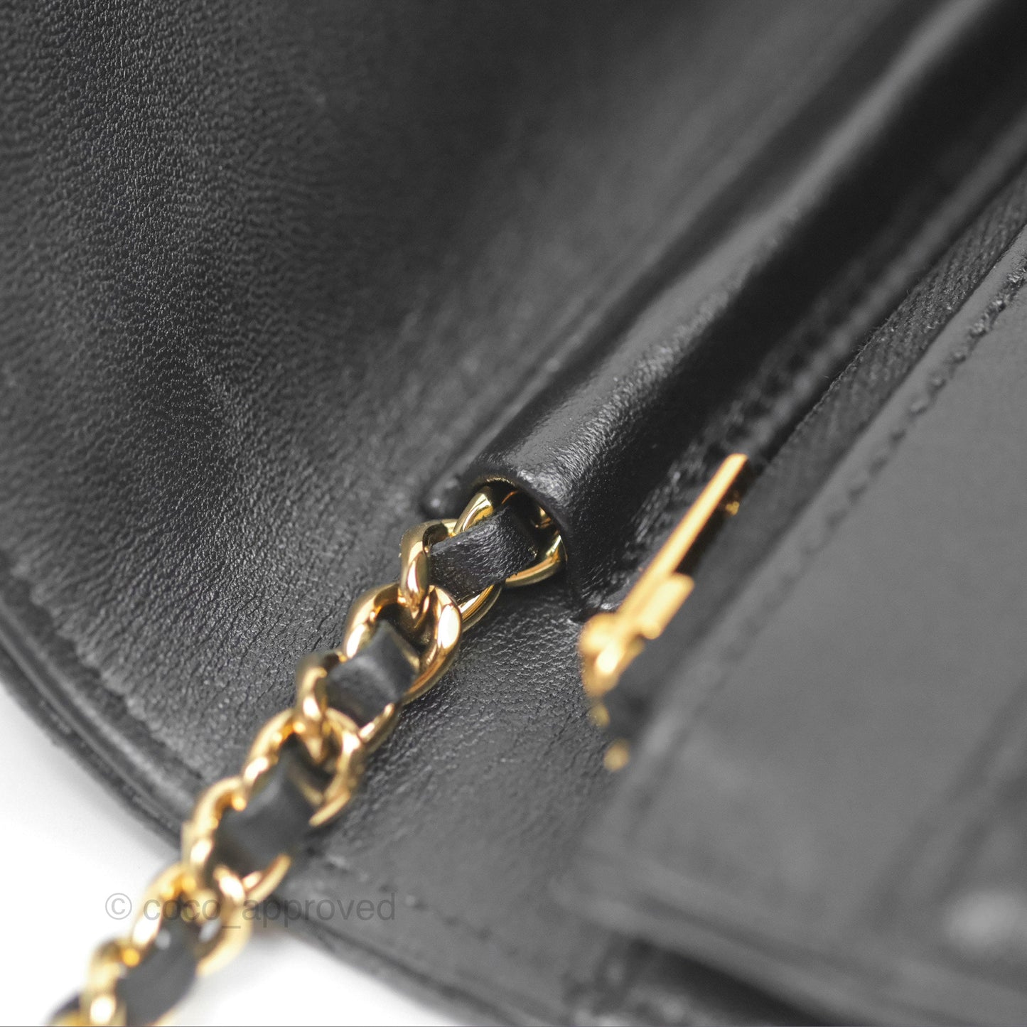 Chanel Quilted Classic WOC Black Lambskin Gold Hardware