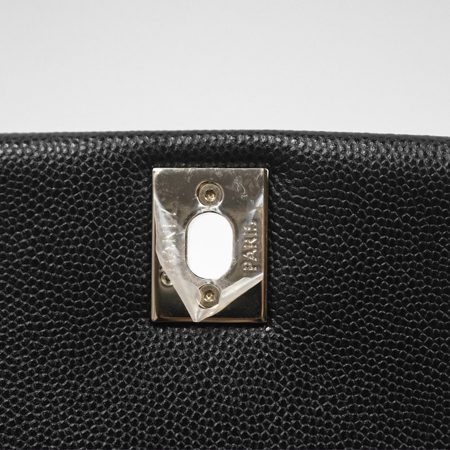 Chanel Mini Coco Handle Quilted Black Caviar Lizard Embossed Handle Gold Hardware