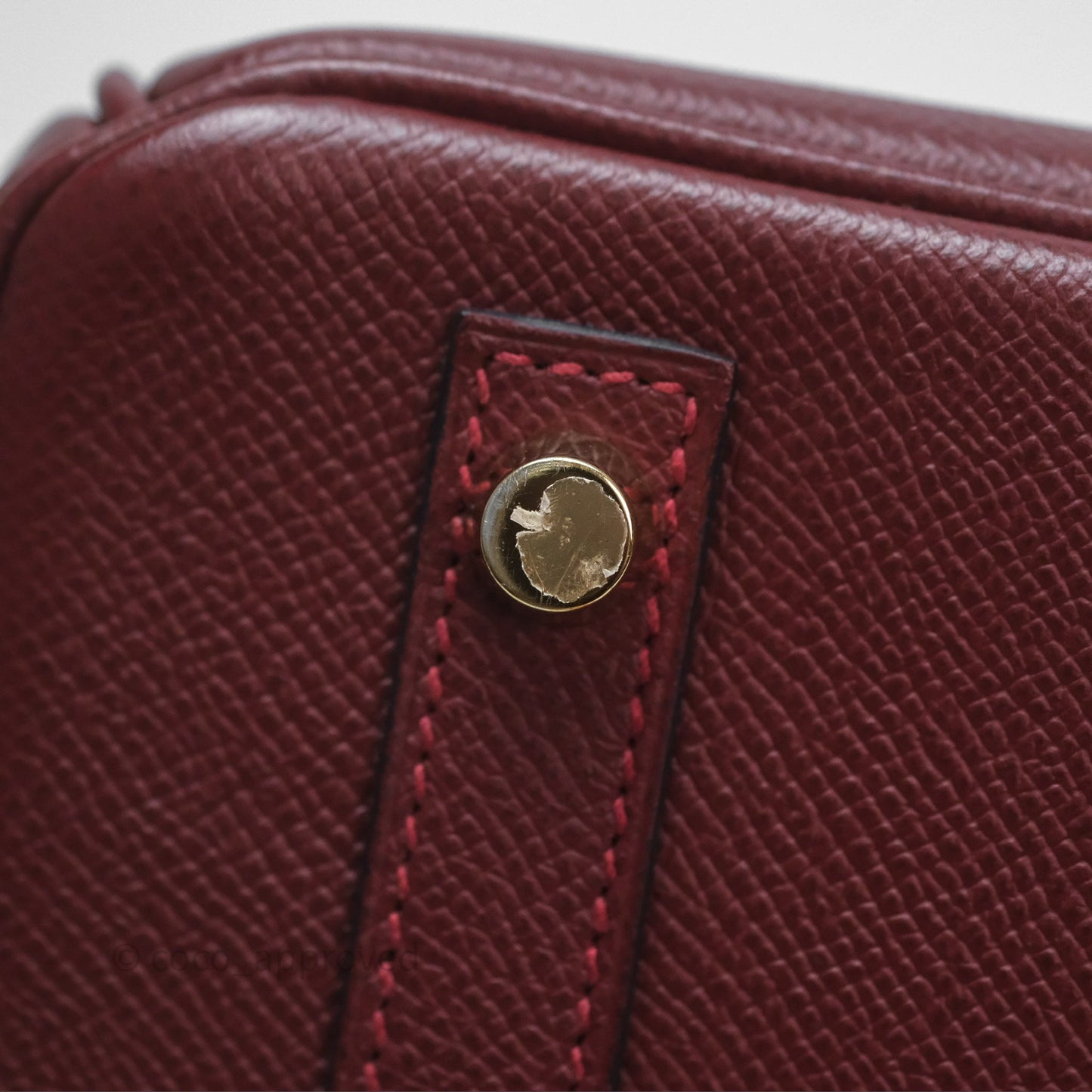 Hermès Birkin 30 Retourne Rouge H 55 Epsom Gold Hardware