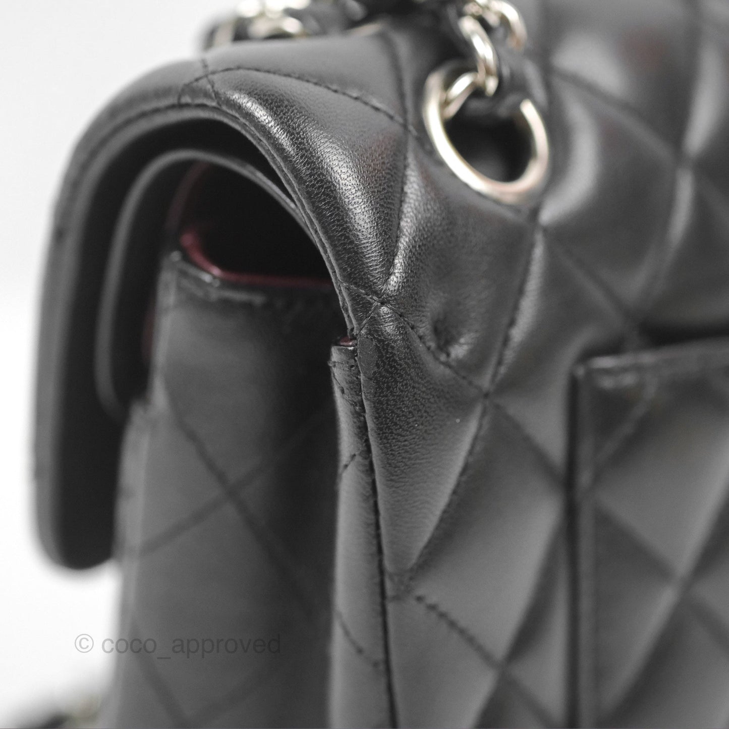 Chanel Small Classic Quilted Flap Black Lambskin Silver Hardware
