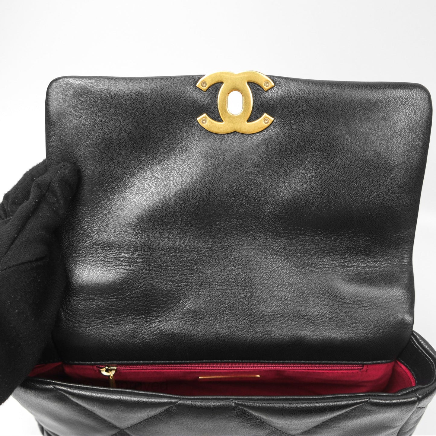 Chanel 19 Small Black Goatskin Mixed Hardware