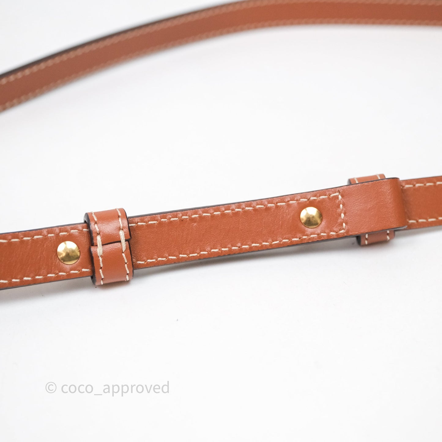 Celine Mini Triomphe Canvas Tan Calfskin