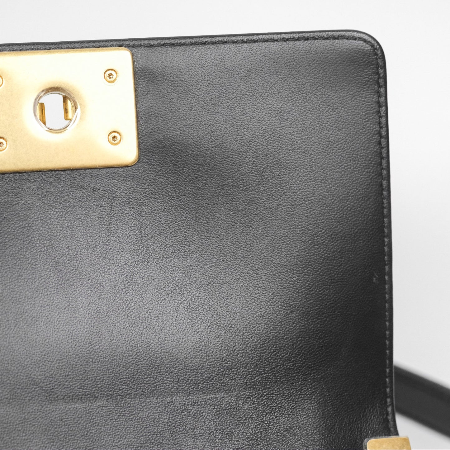 Chanel Small Boy Quilted Black Calfskin Gold Hardware