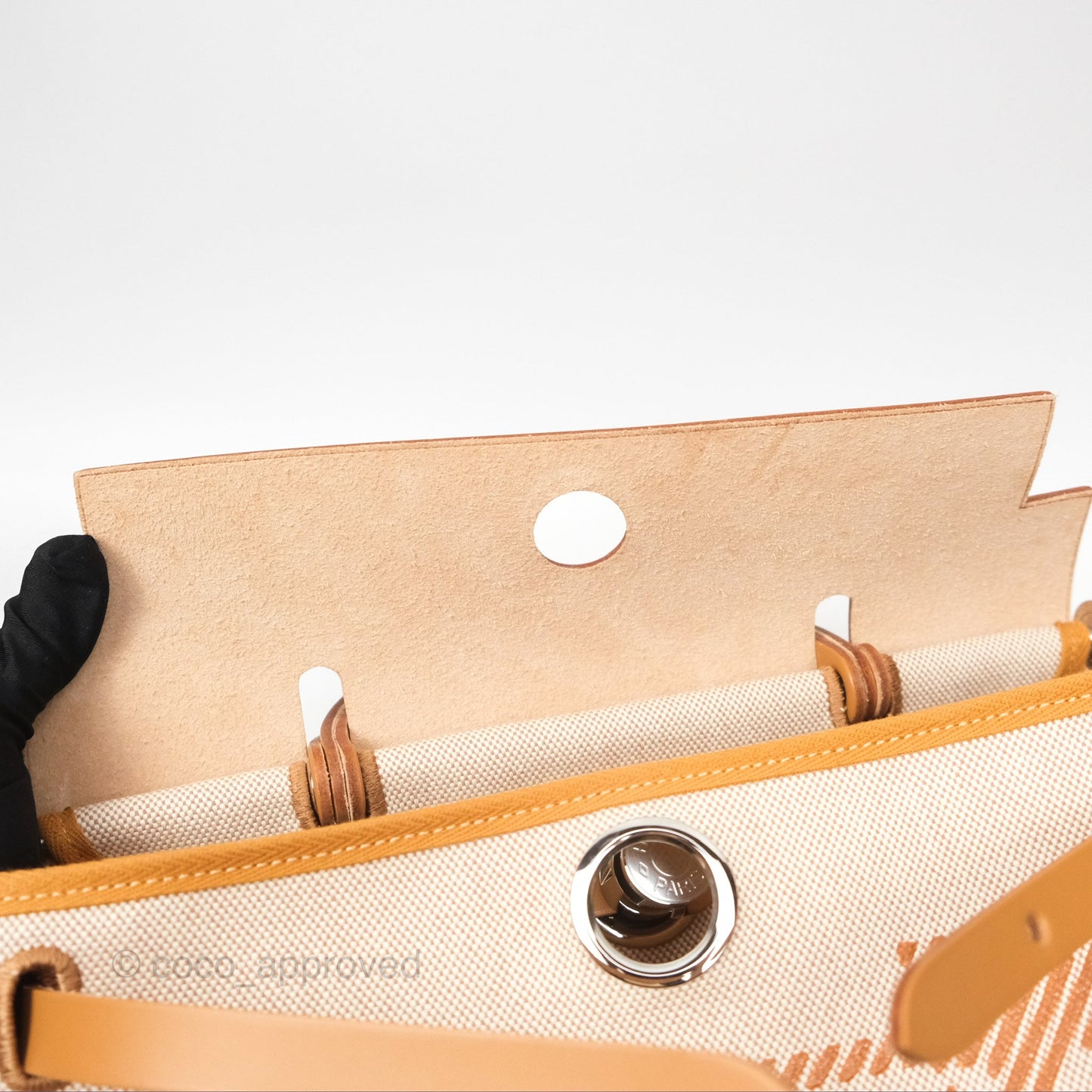 Hermès Herbag Zip 31 Bride De Gala Sable/ Ecru-Beige/ Nat sable Canvas Palladium Hardware