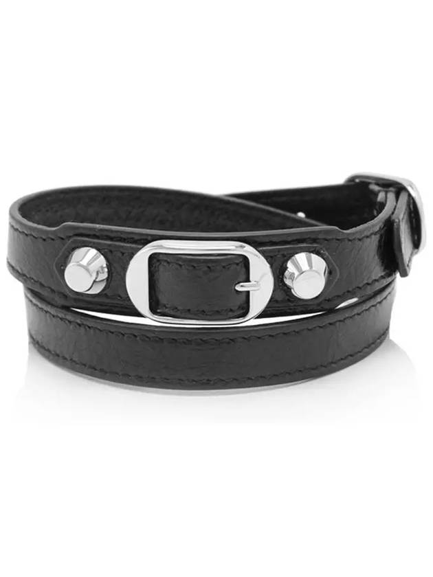 Luxury Balenciaga Classic Triple Tour Bracelet Black