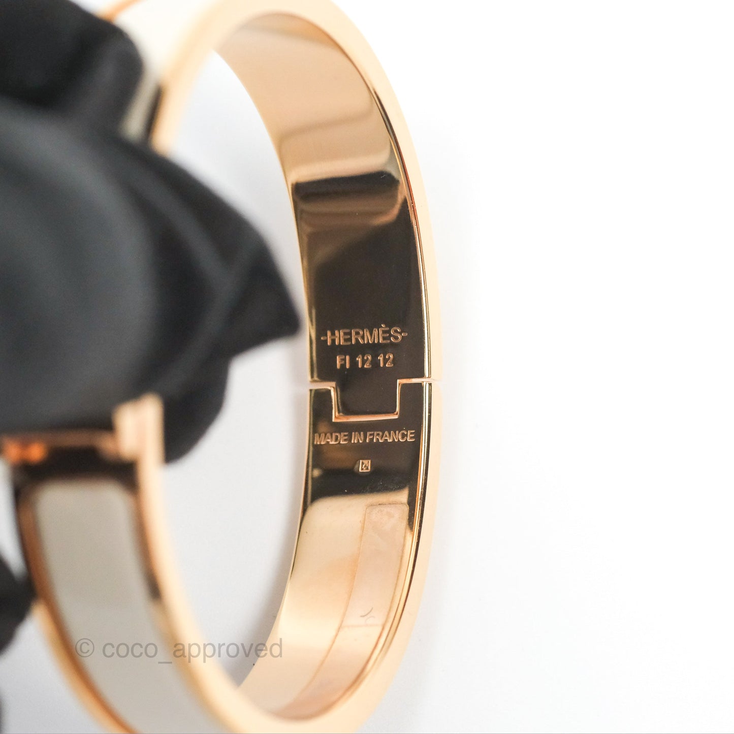 Hermès Clic H Bracelet Creme Rose Gold PM