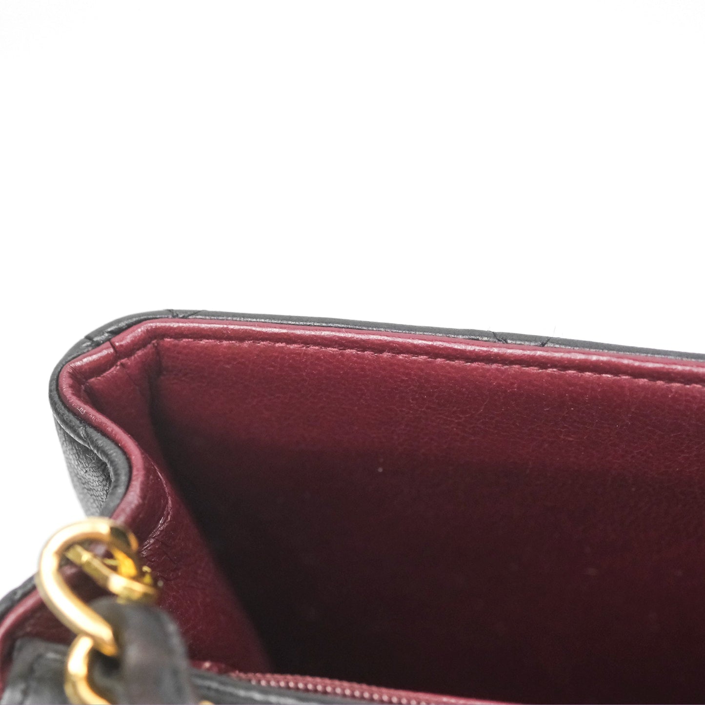 Chanel Vintage Flap Bag Black Lambskin 24K Gold Hardware