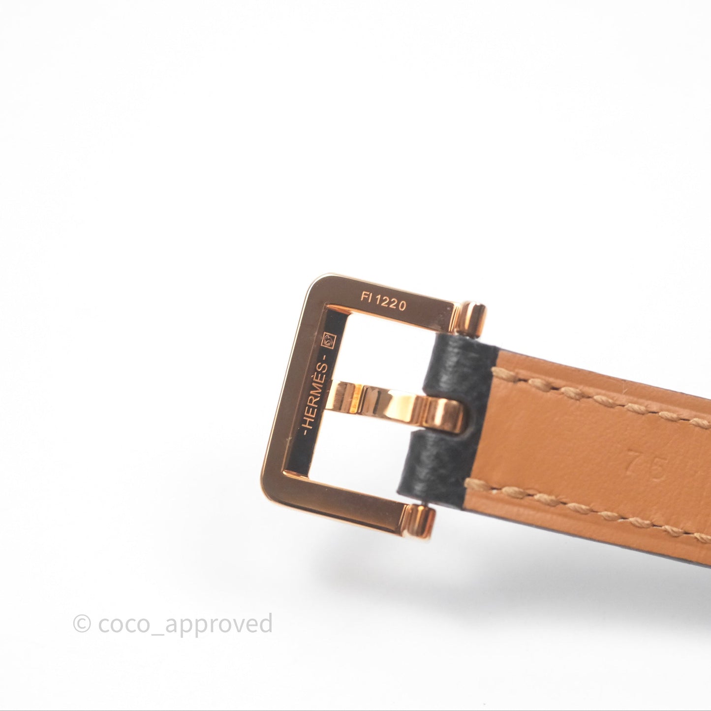 Hermès Pop H 15 Belt Noir Epsom Rose Gold Hardware