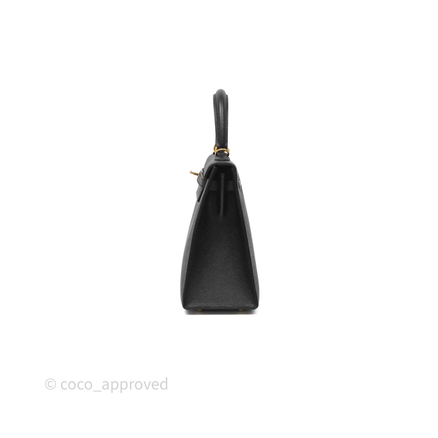 Hermès Kelly 25 Black Noir 89 Epsom Gold Hardware