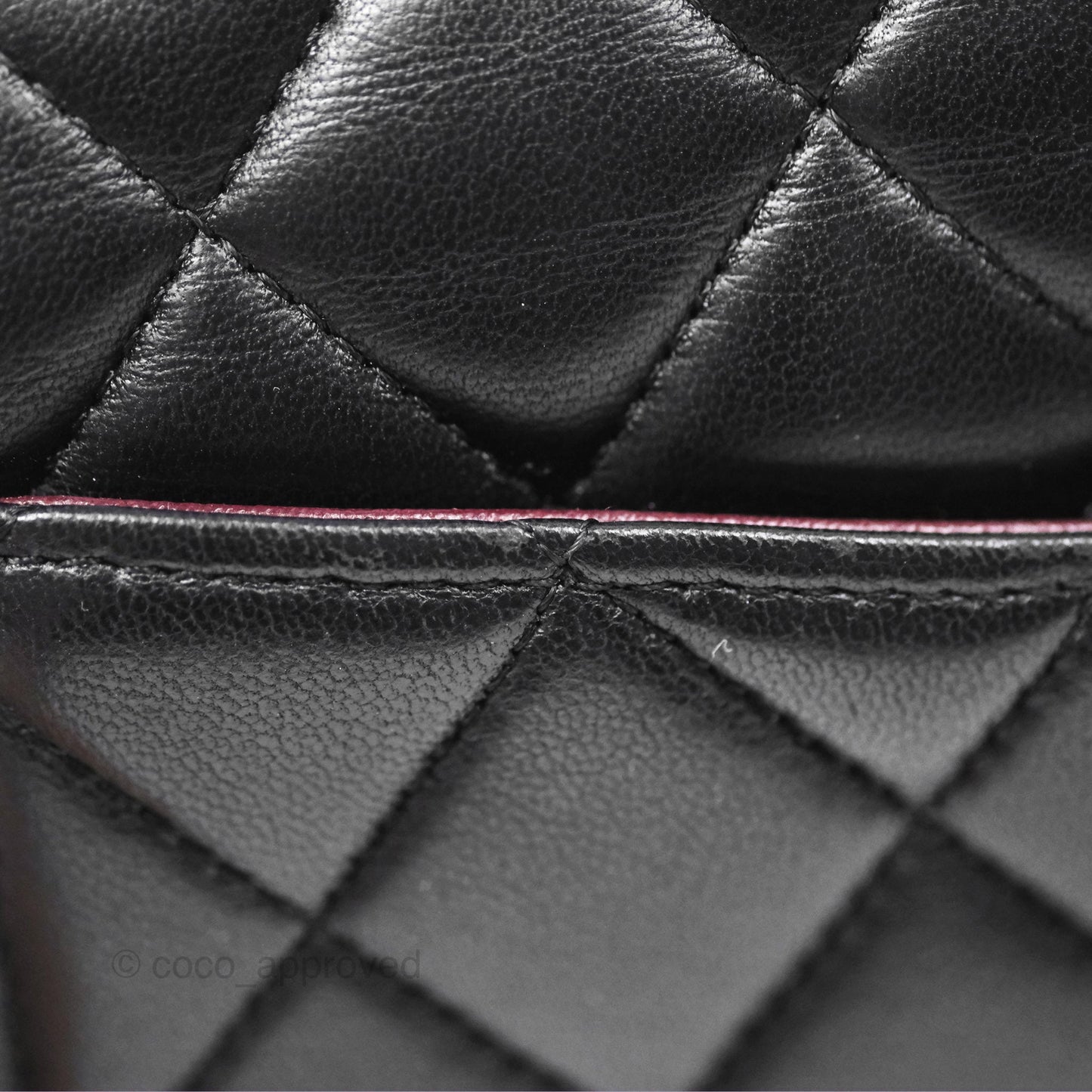 Chanel Classic M/L Medium Flap Quilted Black Lambskin Gold Hardware