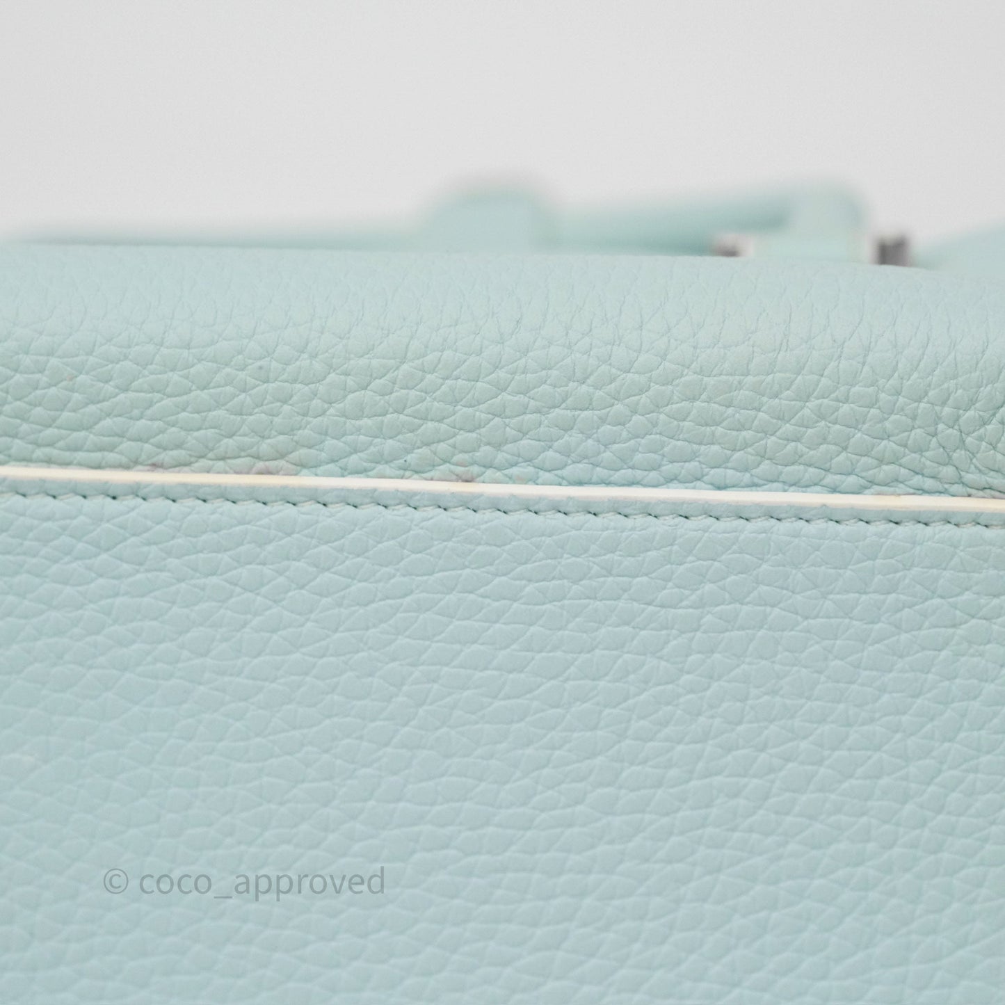 Delvaux Cool Box Mini Taurillon Soft Grained Calfskin Celadon