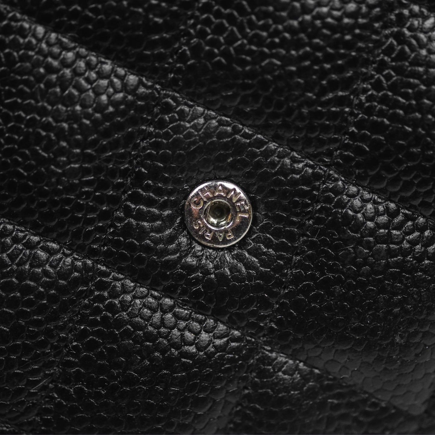 Chanel Quilted Classic WOC Black Caviar Silver Hardware