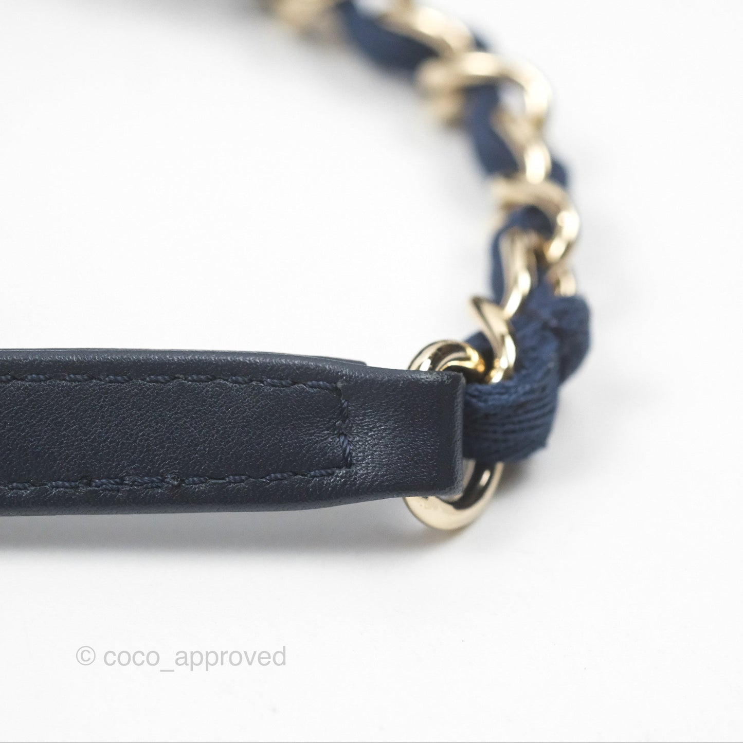 Chanel Medium Deauville Navy Canvas Gold Hardware