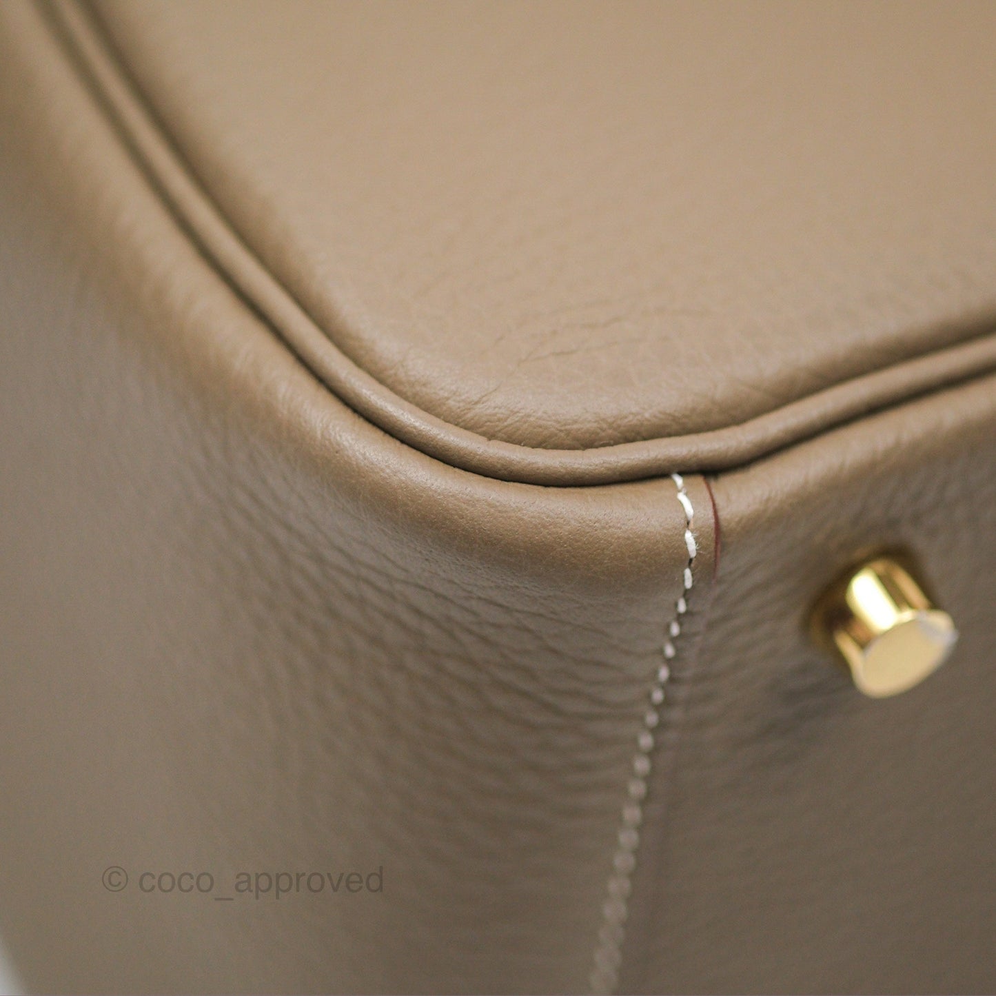 Hermès Lindy 26 Etoupe Clemence Gold Hardware