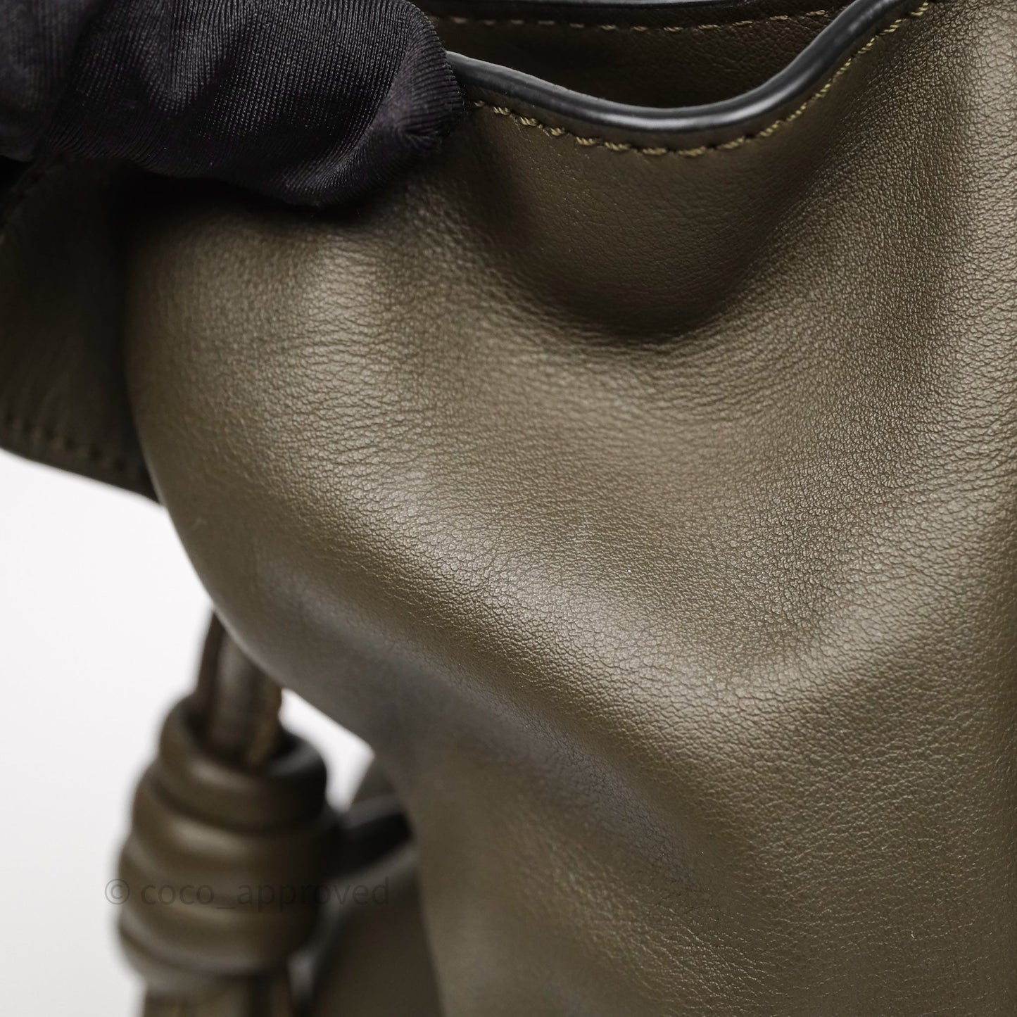 Loewe Flamenco Clutch Medium in Nappa Calfskin Dark Khaki Green