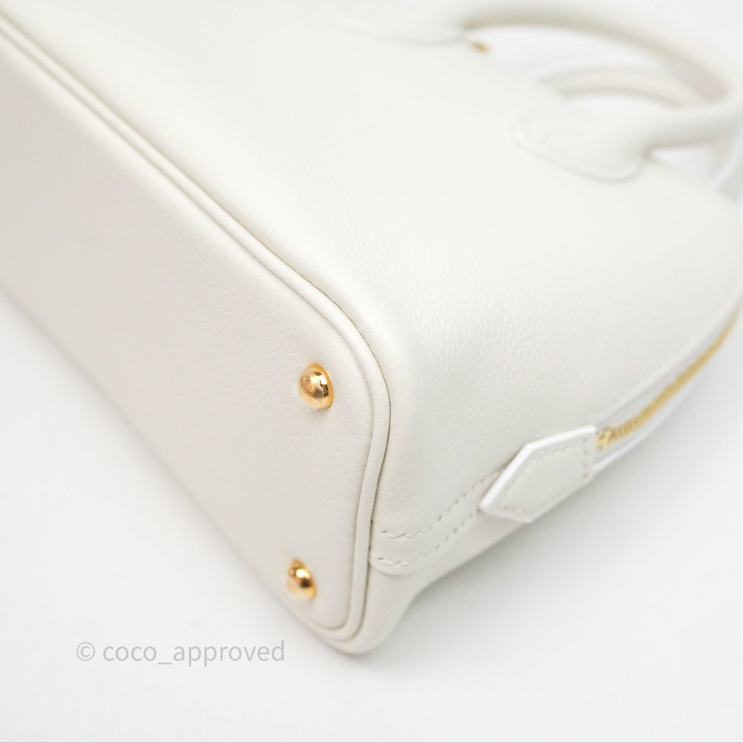 Hermès Bolide Mini 1923 Blanc 01 Evercolor Gold Hardware